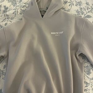 White Fox Beige Hoodie